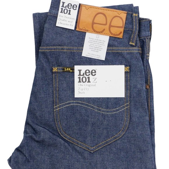 Lee 101Z Size W32 L34 Men's Jeans Regular Straight Japanese Selvedge Denim Italy